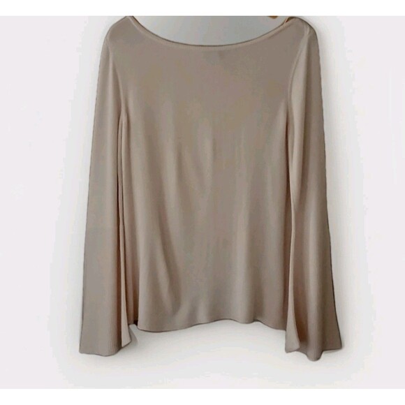 White House Black Market Ivory Sweater sz Large Bell Sleeves Boho Classic Chic - Picture 2 of 6